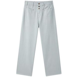 太平鸟2024年夏季款天丝贴袋直筒牛仔裤A1HAE2273