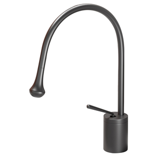 美学白色水滴型全铜水龙头台上台下洗脸面盆旋转冷热天鹅龙头加高