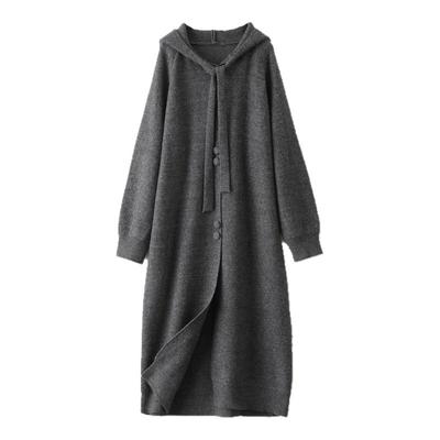 孕雅姿孕妇装连衣裙秋冬新款连帽