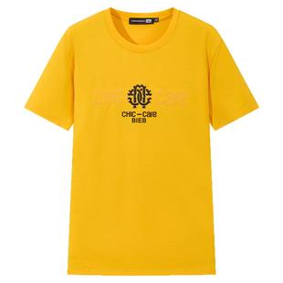 BM欧洲站2025新款t恤男潮牌字母印花刺绣短袖男款圆领休闲上衣夏