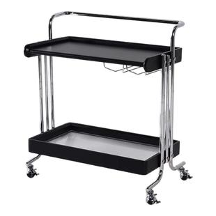 中古式小推车置物架可移动客厅家落地木床头柜书零食收纳餐边几桌