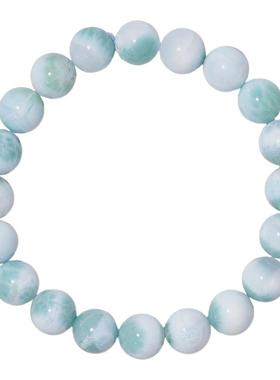 珂拉咪/K86 天然海纹石手链男女款 拉利玛手串蓝绿色 一物一图