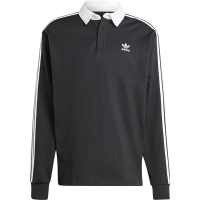 阿迪达斯男士翻领宽松条纹POLO衫