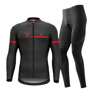 兰帕达秋冬抓绒长袖自行车骑行服套装男山地公路车春秋骑行裤装备