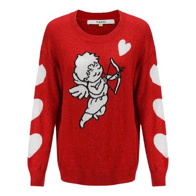 tanni圆领套头中长款针织衫