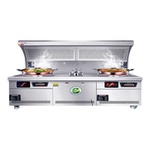 电磁灶油烟净化一体商用猛火灶台大功率饭店凹面无烟环保电磁炉