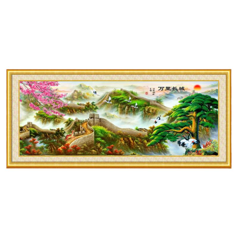万里长城钻石画方钻满贴钻十字绣
