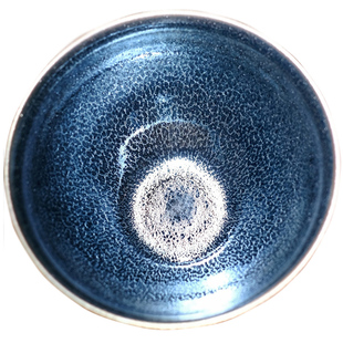 宋研 | 手工蓝麒麟龙鳞纹宋式点茶盏 12.5公分抹茶碗油滴束口建盏