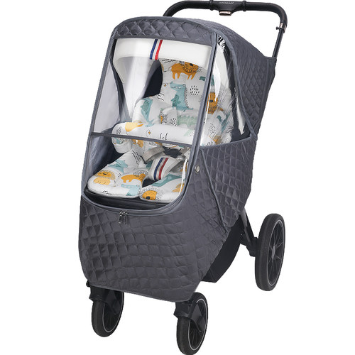 婴儿车防风罩小宝宝推车挡风被斗篷冬季儿童车保暖防雨罩通用冬天