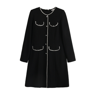 孕妇针织打底内搭连衣裙冬季修身上班族孕妇职业装冬装通勤连衣裙