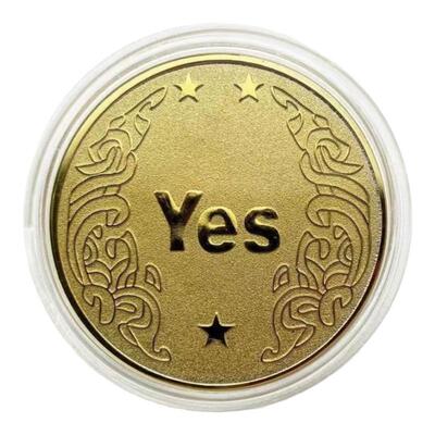 小红书同款YES/NO决策币幸运许愿币创意礼品纪念币小众高级礼物