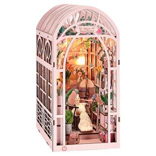 温室花房DIY手工小屋艺术屋拼装小房子模型微缩场景积木礼物玩具