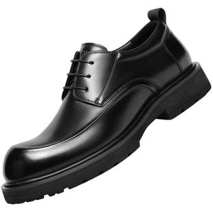 VOLO犀牛皮鞋男士商务正装冬季厚底增高男鞋百搭休闲皮鞋男款真皮