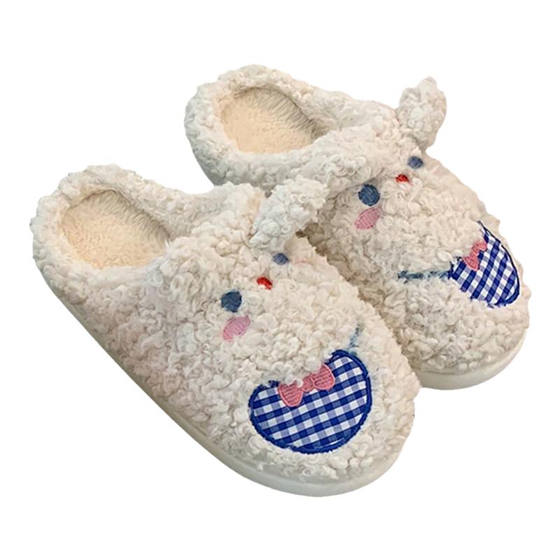 细细条 少女心ins可爱卡通棉拖鞋女冬学生日系室内居家毛绒绒棉鞋