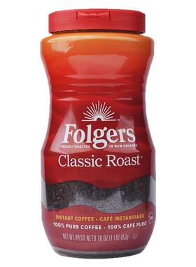 folgers美国速溶黑咖啡240杯美式