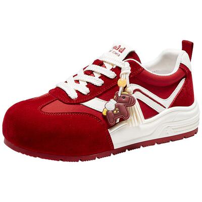 【晁然推荐】Lee Cooper【马上有钱】德训鞋女款软底增高休闲板鞋