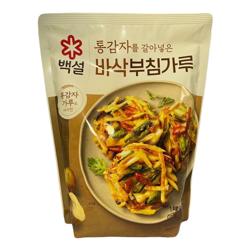 CJ-Beksul白雪香脆煎饼粉1Kg早餐速食煎饼烘焙专用粉香酥脆香商用