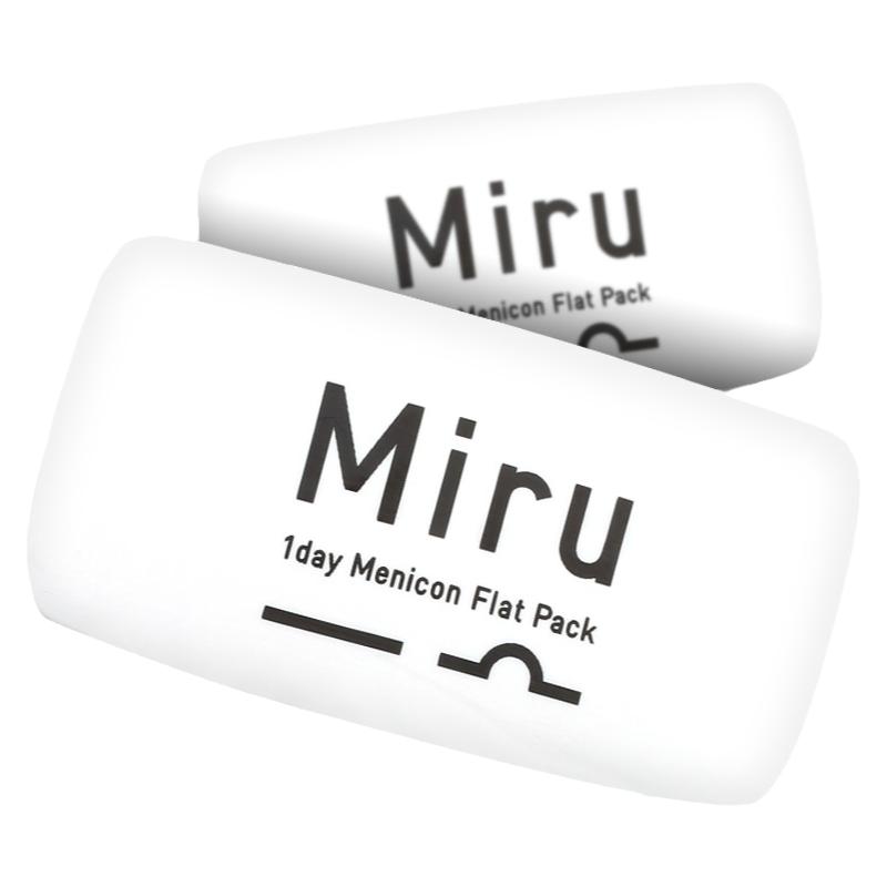 目立康米如Miru隐形近视眼镜日抛30片*3盒一次性水润透明片官方正