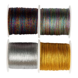 金线编织绳3/6/9/12/15股线刺绣72号玉线金银线手工diy手绳缠戒指