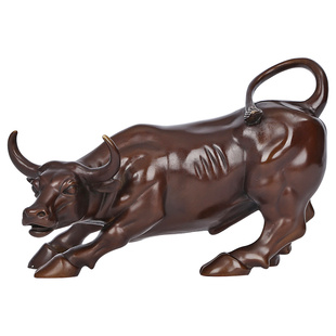 黄铜华尔街牛旺市牛家居客厅玄关办公室装饰品开业乔迁送礼品