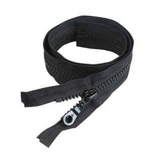 三力5号1米树脂拉链塑钢单双头长607080120cm黑白红羽绒校服包邮