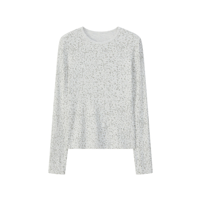 复古松弛感豹纹打底衫长袖T恤女