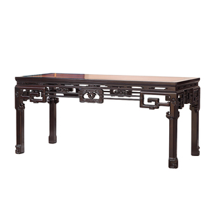 紫光檀画案黑酸枝书法桌东非黑黄檀书画桌中式实木写字台红木明清