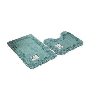 纯棉马桶u型地垫卫生间吸水浴室地毯防滑垫厕所脚垫脚踏垫机洗