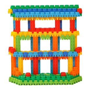 儿童拼装六角颗粒积木玩具3到6岁男女孩宝宝早教启蒙智力拼插玩具