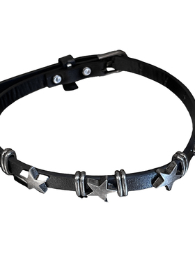 嘻哈朋克风皮革五角星choker项圈