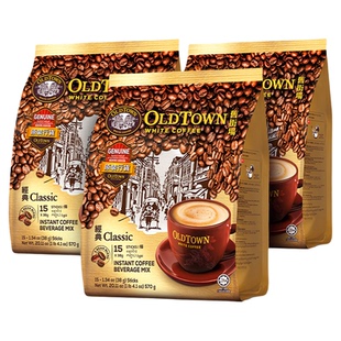 【自营】马来西亚进口速溶咖啡粉OLDTOWN旧街场三合一白咖啡原味