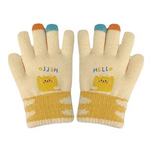 儿童手套女孩冬天加绒保暖五指秋冬款小孩男女童婴儿宝宝男童冬季
