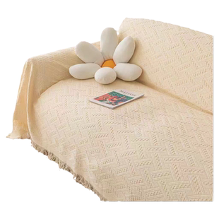 网红沙发巾简约沙发罩套四季通用全盖沙发毯北欧ins棉织沙发盖布