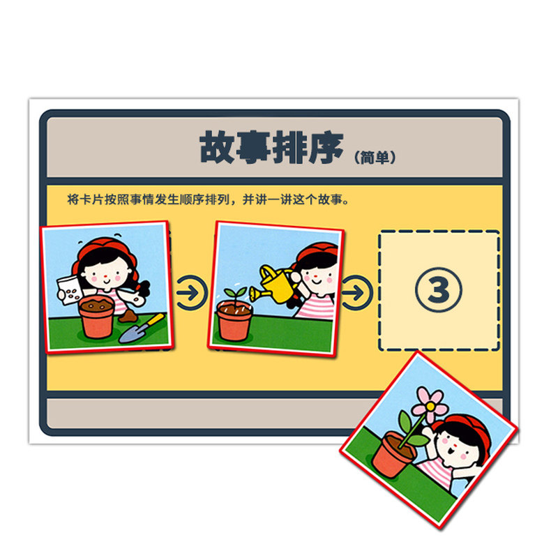 幼儿园中大班语言区域材料故事排序看图说话逻辑顺序幼小衔接早教