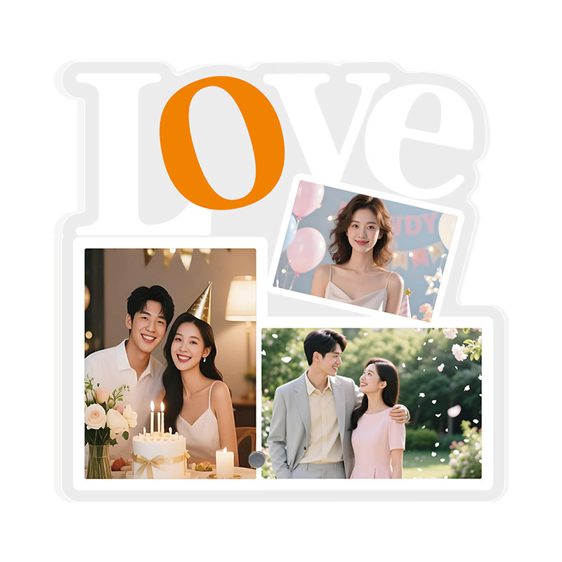 亚克力定制Love字母创意相框摆台