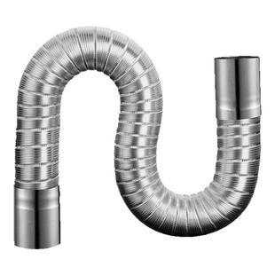 加厚304不锈钢燃气热水器排烟管60排气管加长强排延长管70烟道管