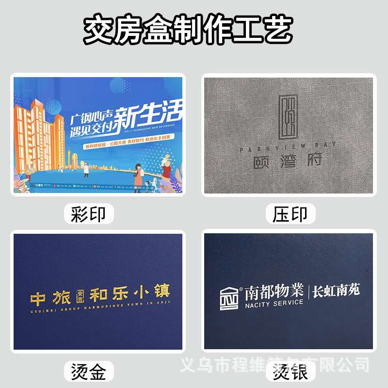 交房盒现货房产交房钥匙高档工具箱礼盒盒pu交房logo手提保单皮质