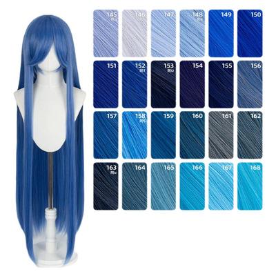 ND家毛娘万用100cm1米长直发145-168色cos假发深浅湖水靛蓝紫青兰