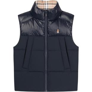 暇步士童装儿童羽绒马甲25冬新品中大童男童保暖马甲女童立领坎肩