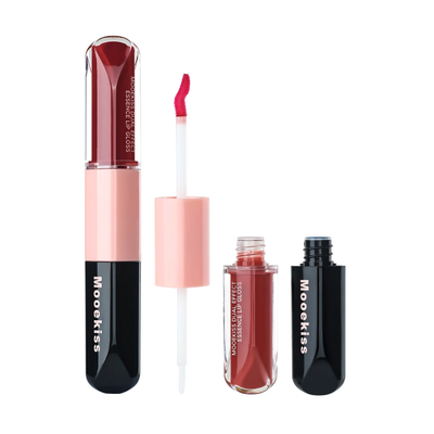 好嫩~Mooekiss木柯诗双头唇釉镜面水光嘟嘟唇不易沾杯唇蜜唇泥D08