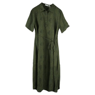 【ZOLLE因为】翻领利落剪裁修身垂感连衣裙女春夏新品