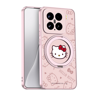 HelloKitty正版适用小米15手机壳2026新款旋转磁吸带支架15pro全包镜头磨砂xiaomi凯蒂猫卡通高级感十五防摔
