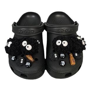 Mkop洞洞鞋配饰diy鞋扣配件芝麻街毛球鞋花装饰扣适配Cross/Crocs