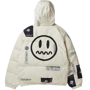 BEASTER鬼脸连帽面包羽绒服印花鸭绒休闲防风保暖尔滨穿搭