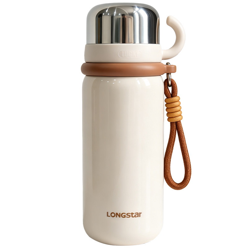 带饮水杯的弹跳盖保温杯500ml