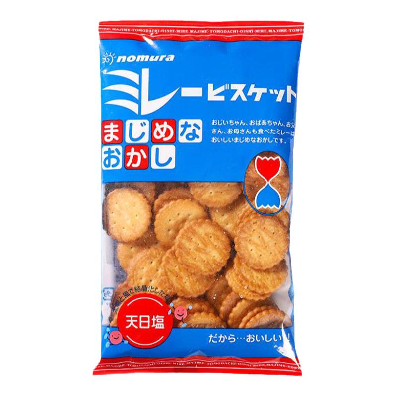 日本进口野村天日盐小圆饼日式海盐味小圆饼干蔡文静推荐网红零食
