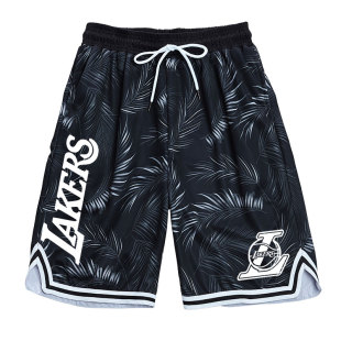 湖人队快船篮网勇士篮球裤男运动短裤五分训练球裤美式夏季速干