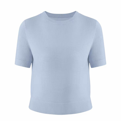 显瘦基础款亲肤舒适短袖针织衫