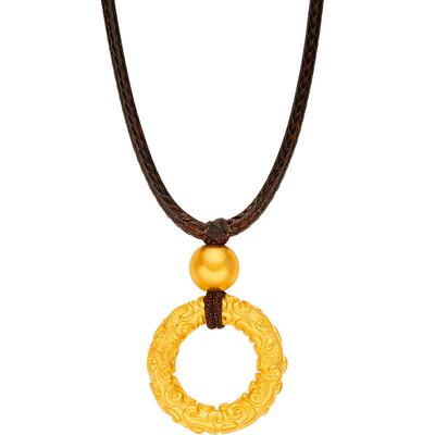 明牌珠宝古法黄金万物生吊坠