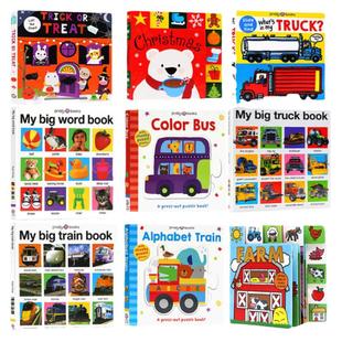 Priddy books 抽拉操作纸板书翻翻书 英文原版绘本 儿童趣味交通工具启蒙认知英语单词学习图画书 儿童活动图书
